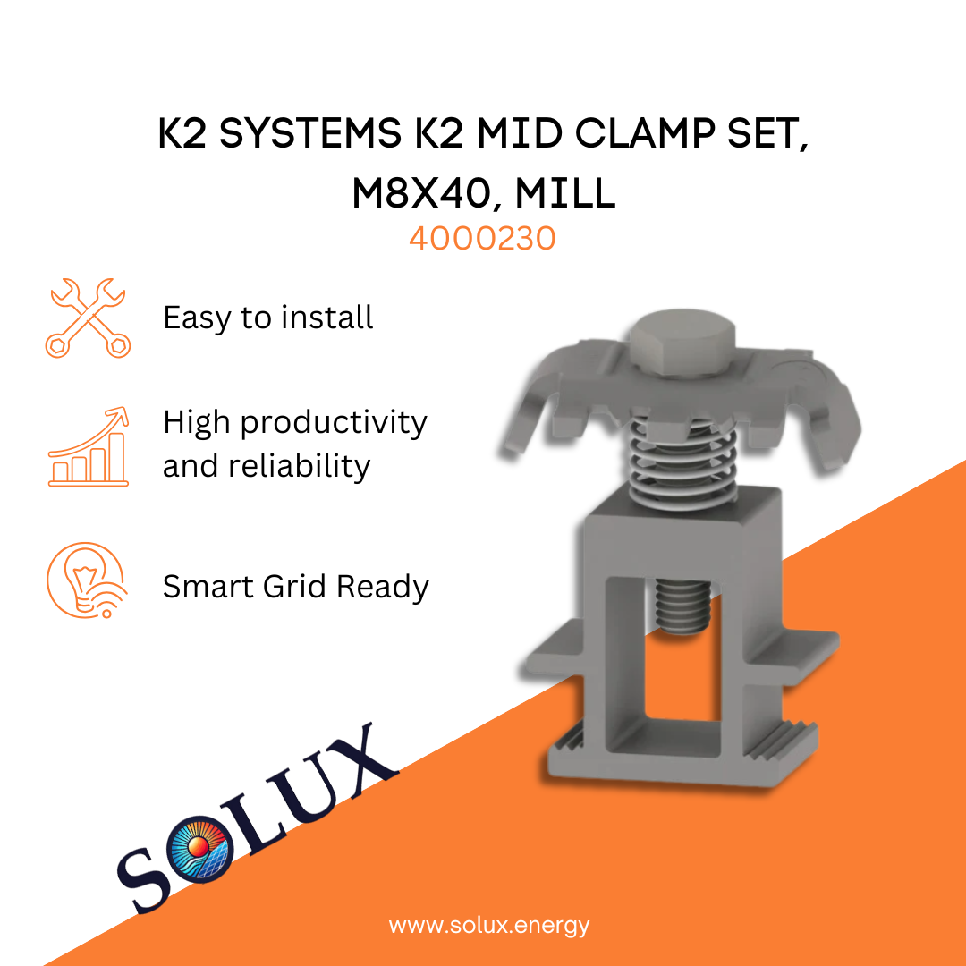 This is an image of Mill Clamp Set M8X40, Mill | K2 Systems